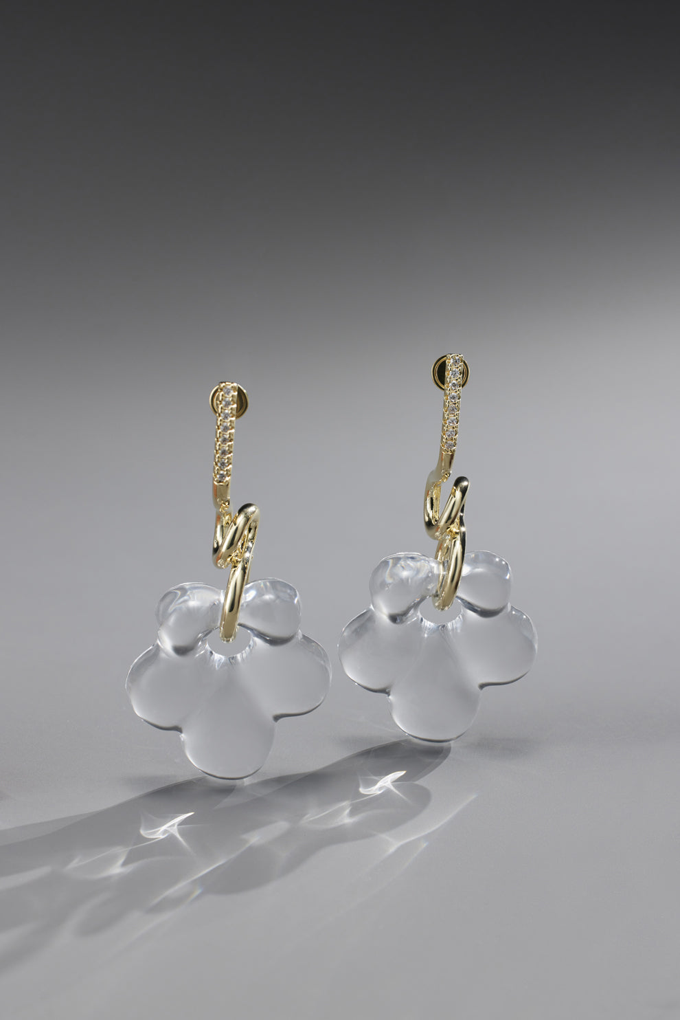 Flower Twisted Drop Earrings