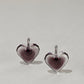 Gradient Lucite Heart-in-Heart Earrings