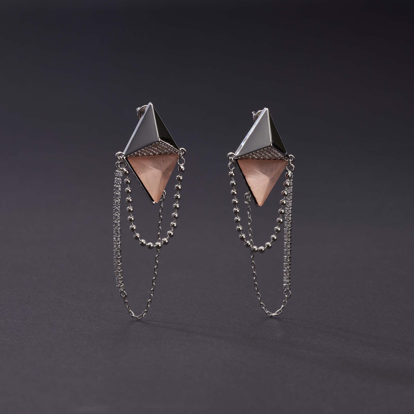 Fashion Matte Rhombus Stud Earrings