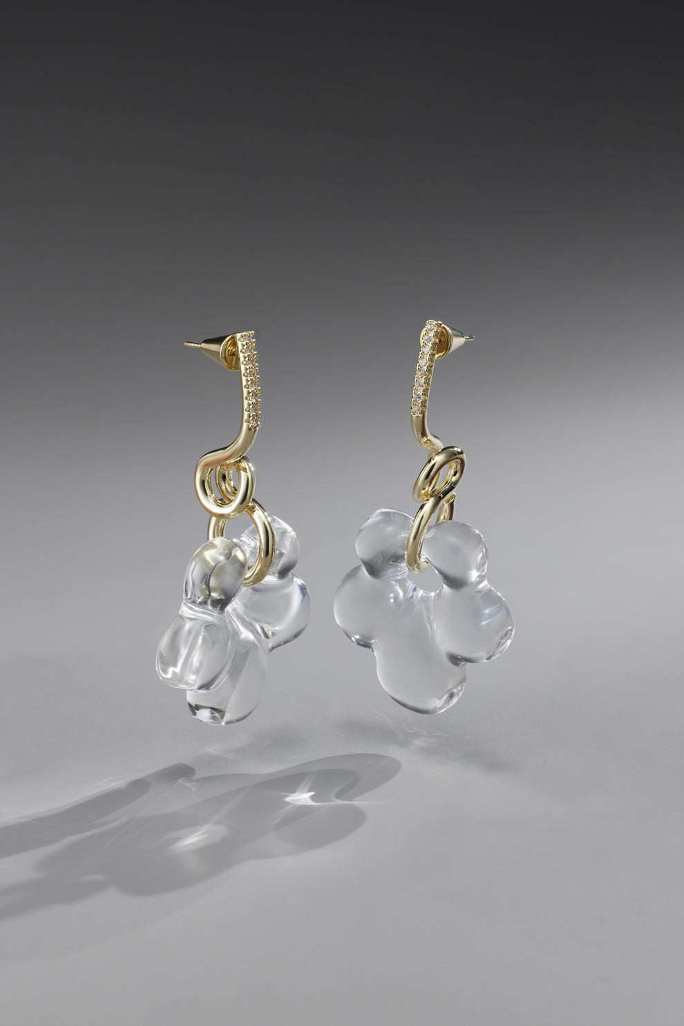 Flower Twisted Drop Earrings