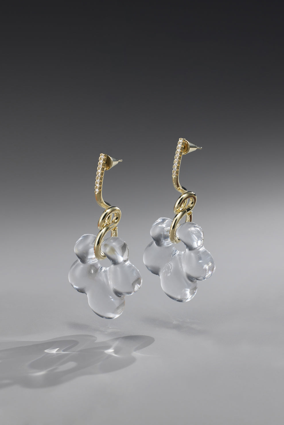 Flower Twisted Drop Earrings