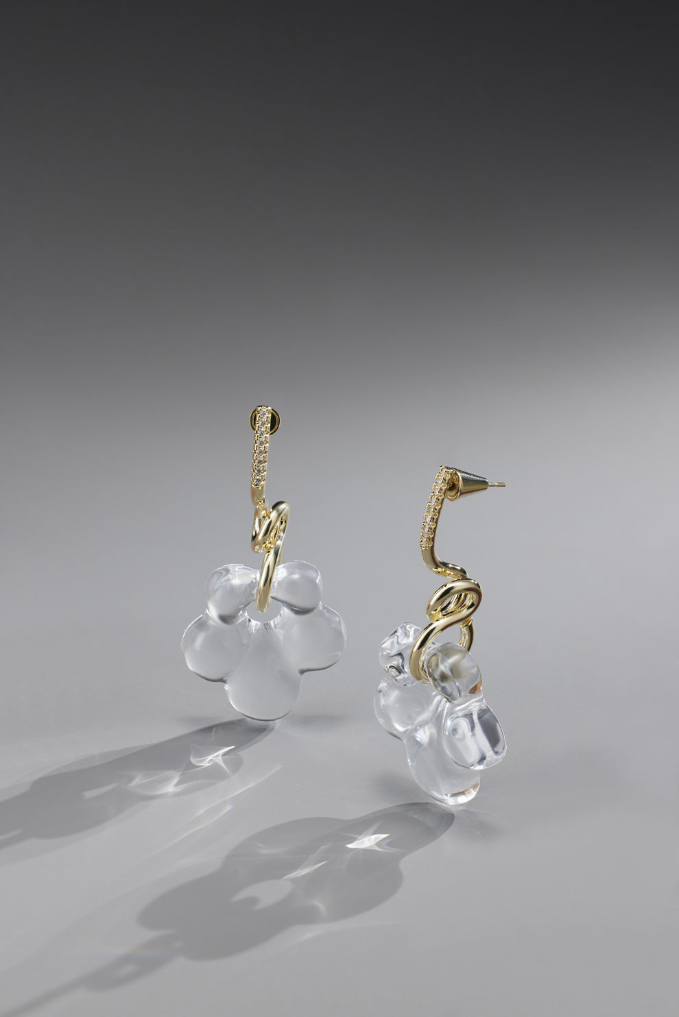 Flower Twisted Drop Earrings