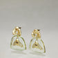 Lucite Amber Dangle Earrings