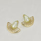 Retro Rhinestone Birds Lucite Hoop Earrings