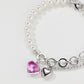 Tak Modne Lucite Dyed Heart Bracelet