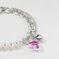 Tak Modne Lucite Dyed Heart Bracelet