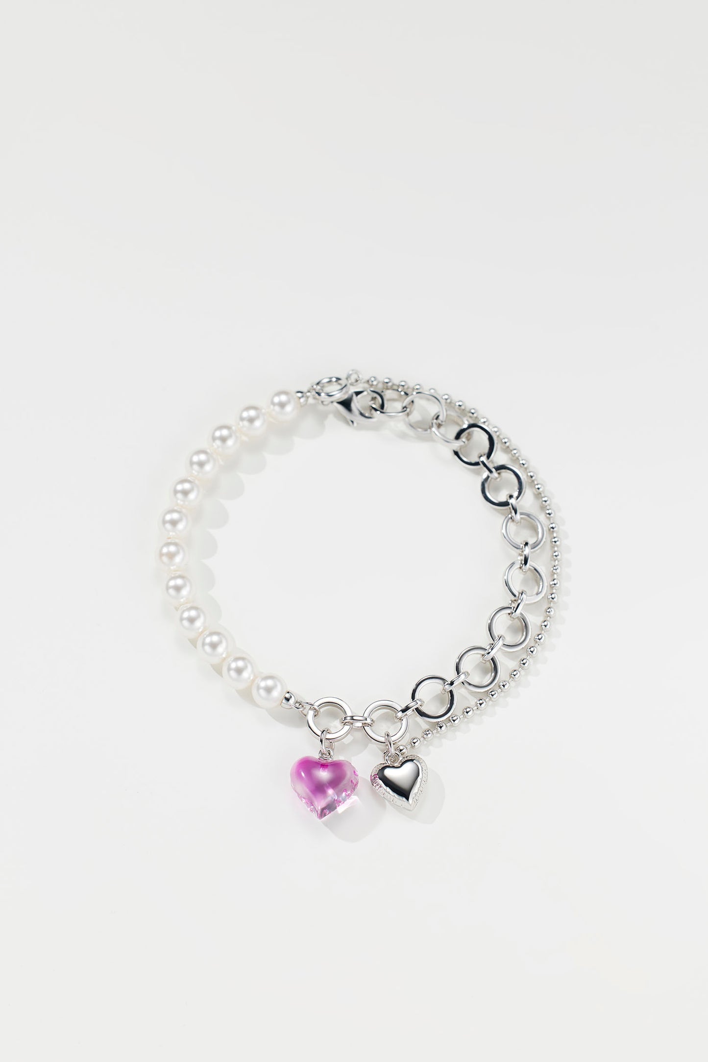 Tak Modne Lucite Dyed Heart Bracelet