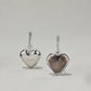 Lucite Dyed Heart Earrings