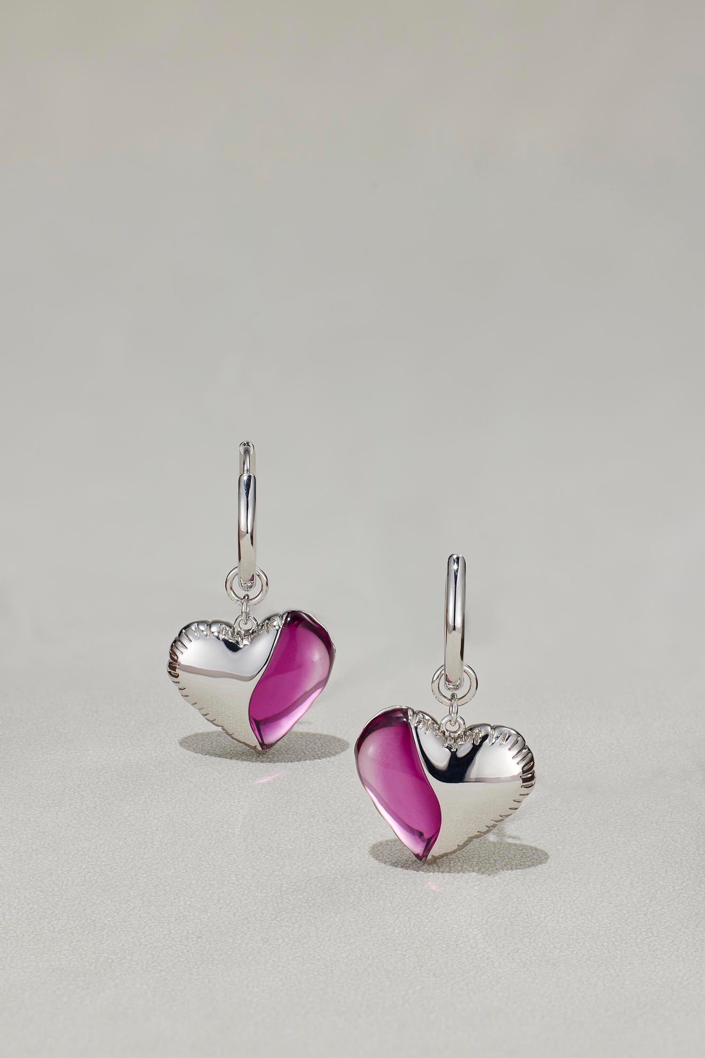 Lucite Metal Pacthwork Earrings