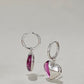 Lucite Metal Pacthwork Earrings
