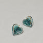 Gradient Lucite Heart-in-Heart Earrings