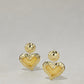 Golden Heart Retro Dangle Earrings