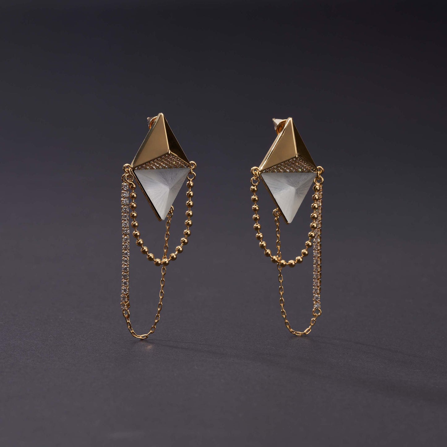 Fashion Matte Rhombus Stud Earrings