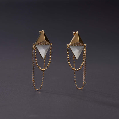 Fashion Matte Rhombus Stud Earrings